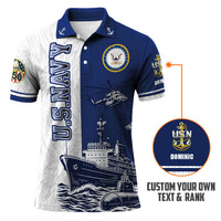US Navy 250th Anniversary Polo Shirt – Warship & Submarine Tribute Polo Shirt