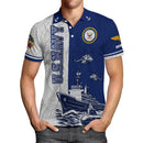 US Navy 250th Anniversary Polo Shirt – Warship & Submarine Tribute Polo Shirt