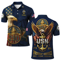 US Navy 250th Anniversary Polo Shirt – Eagle & Ship Crest Custom Tribute