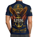 US Navy 250th Anniversary Polo Shirt – Eagle & Ship Crest Custom Tribute