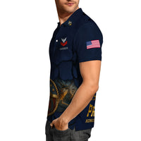 US Navy 250th Anniversary Polo Shirt – Eagle & Ship Crest Custom Tribute