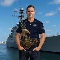 US Navy 250th Anniversary Polo Shirt – Eagle & Ship Crest Custom Tribute