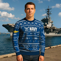 Personalized US Navy Christmas Ugly Sweater UST013