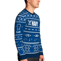 Personalized US Navy Christmas Ugly Sweater UST013