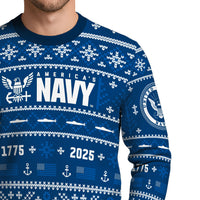 Personalized US Navy Christmas Ugly Sweater UST013