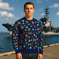 Personalized US Navy Christmas Ugly Sweater UST014