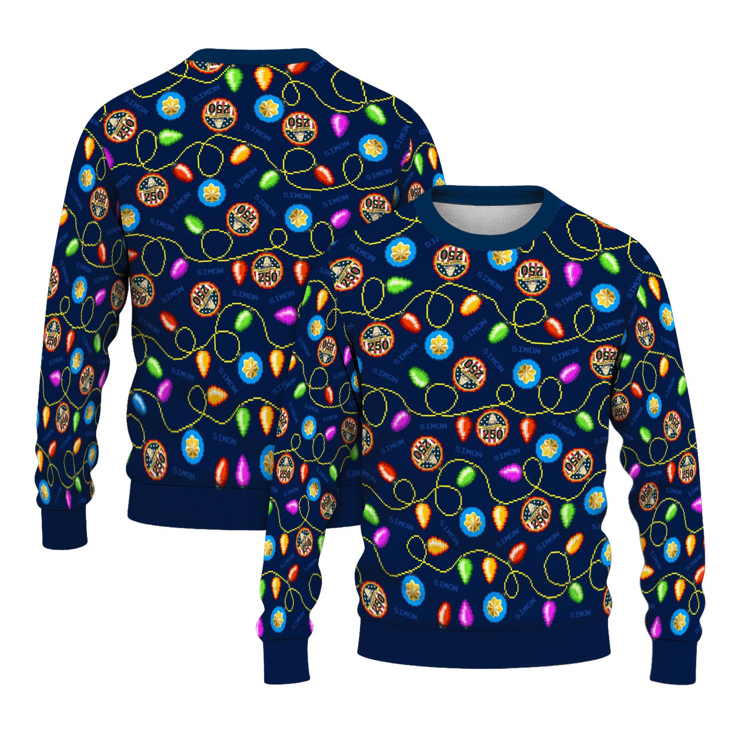 Personalized US Navy Christmas Ugly Sweater UST014