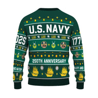 Personalized US Navy Christmas Ugly Sweater UST014