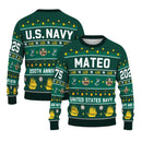 Personalized US Navy Christmas Ugly Sweater UST014