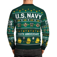 Personalized US Navy Christmas Ugly Sweater UST014