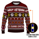 Personalized US Navy Christmas Ugly Sweater UST021