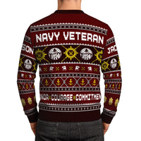 Personalized US Navy Christmas Ugly Sweater UST021