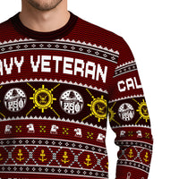 Personalized US Navy Christmas Ugly Sweater UST021