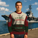 Personalized US Navy Christmas Ugly Sweater UST022