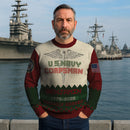 Personalized US Navy Christmas Ugly Sweater UST022