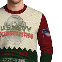 Personalized US Navy Christmas Ugly Sweater UST022