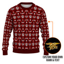 Personalized US Navy Christmas Ugly Sweater KAUST11