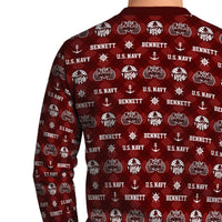 Personalized US Navy Christmas Ugly Sweater KAUST11