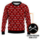 Personalized US Navy Christmas Ugly Sweater KAUST12