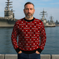 Personalized US Navy Christmas Ugly Sweater KAUST12