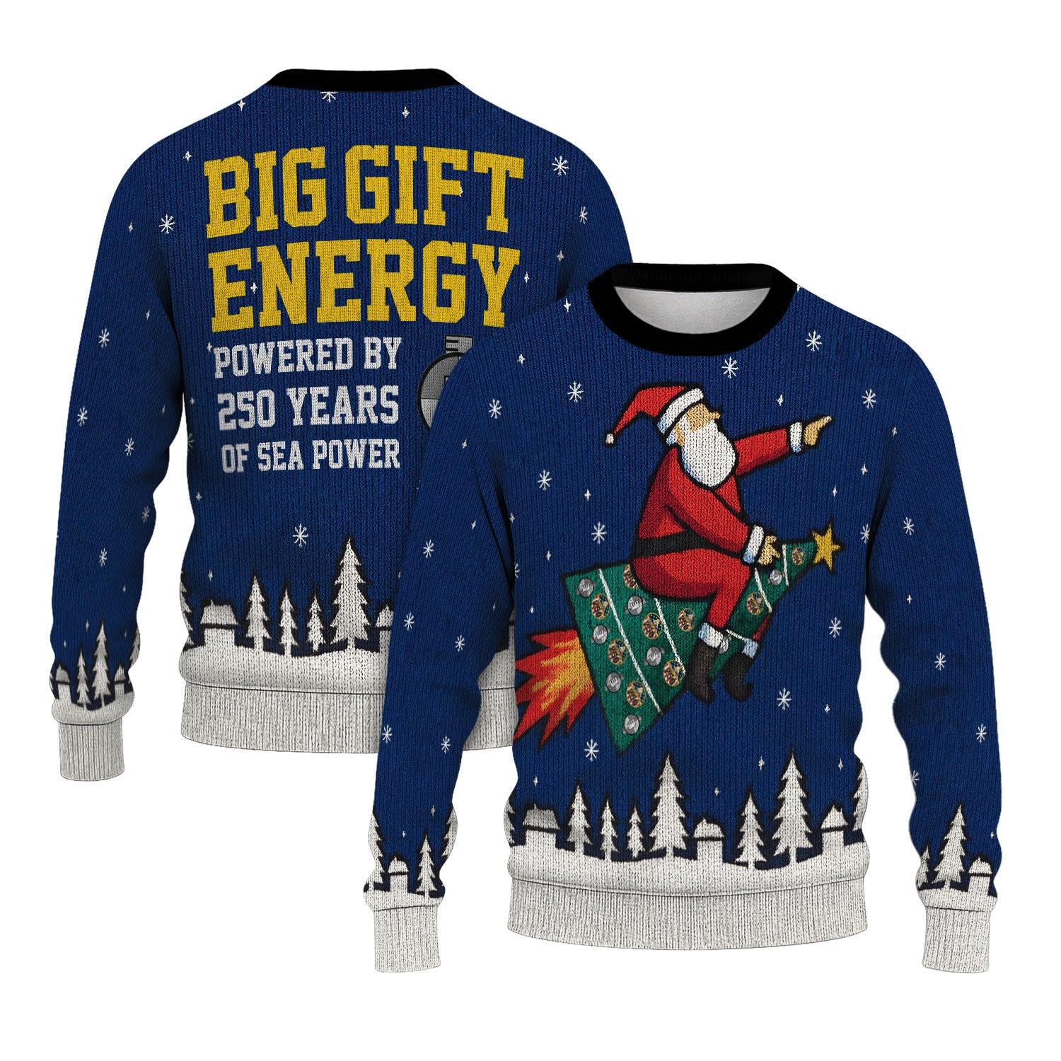 Personalized US Navy Christmas Ugly Sweater KAUST13