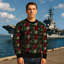 Personalized US Navy Christmas Ugly Sweater KAUST14