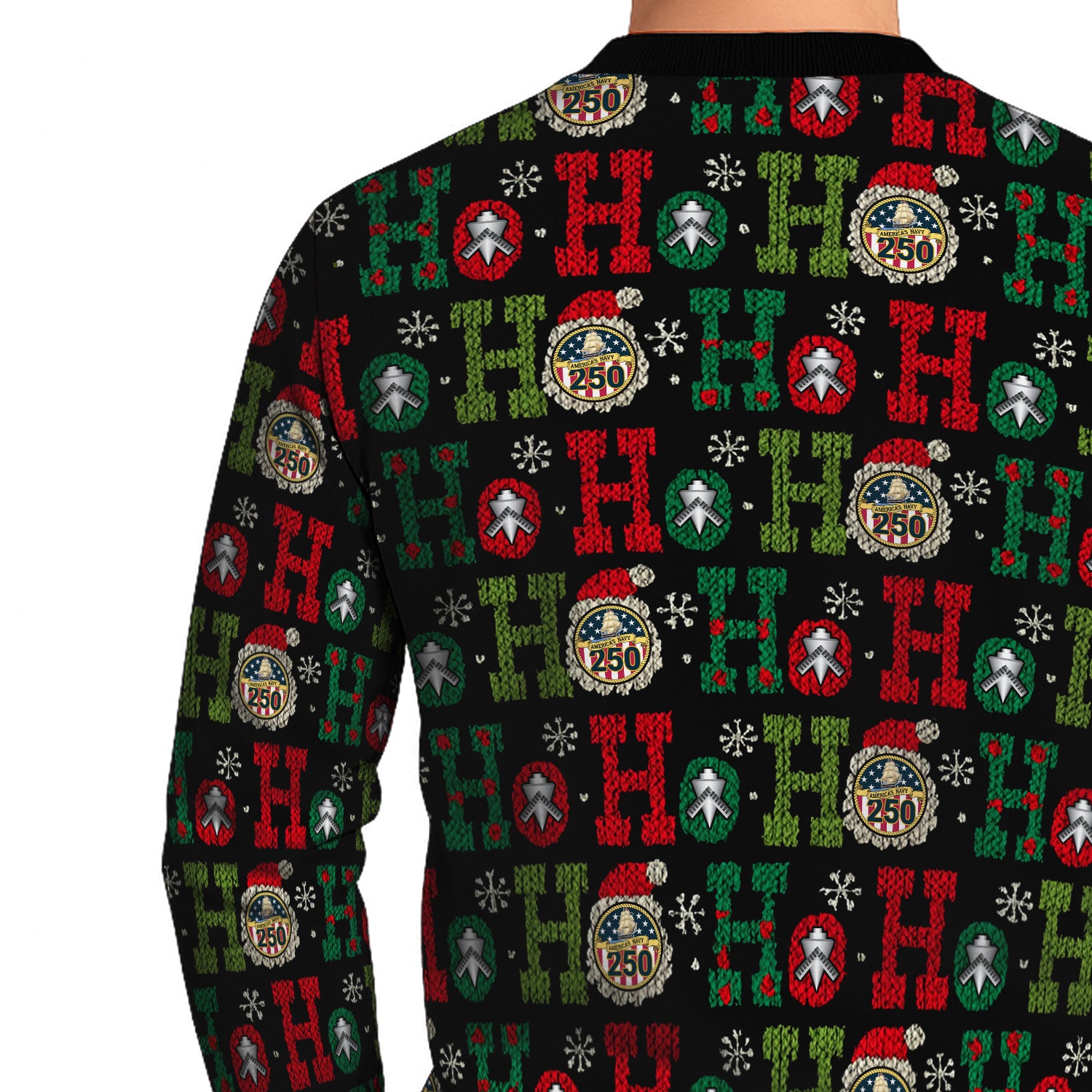 Personalized US Navy Christmas Ugly Sweater KAUST14