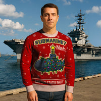 Personalized US Navy Christmas Ugly Sweater KAUST15