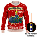 Personalized US Navy Christmas Ugly Sweater KAUST15