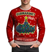 Personalized US Navy Christmas Ugly Sweater KAUST15