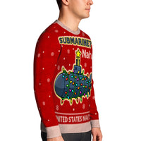 Personalized US Navy Christmas Ugly Sweater KAUST15