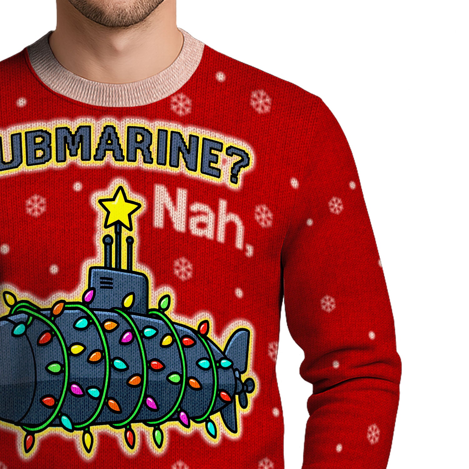 Personalized US Navy Christmas Ugly Sweater KAUST15