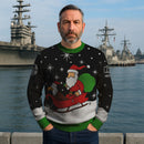 Personalized US Navy Christmas Ugly Sweater KAUST16