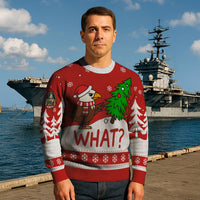 Personalized US Navy Christmas Ugly Sweater KAUST17
