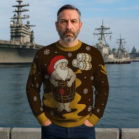 Personalized US Navy Christmas Ugly Sweater KAUST18