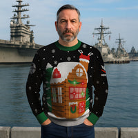 Personalized US Navy Christmas Ugly Sweater KAUST19
