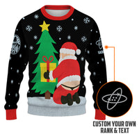 Personalized US Navy Christmas Ugly Sweater KAUST20