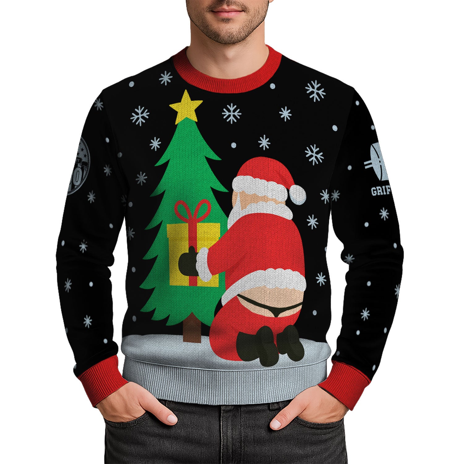 Personalized US Navy Christmas Ugly Sweater KAUST20