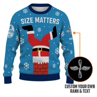 Personalized US Navy Christmas Ugly Sweater KAUST21