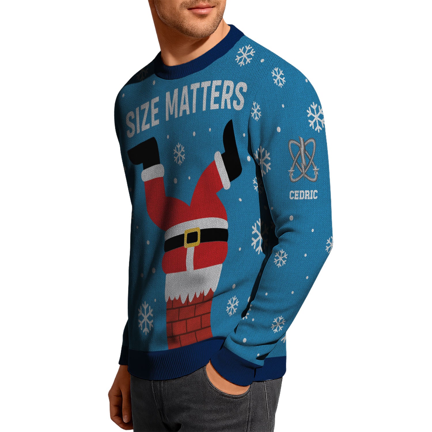 Personalized US Navy Christmas Ugly Sweater KAUST21