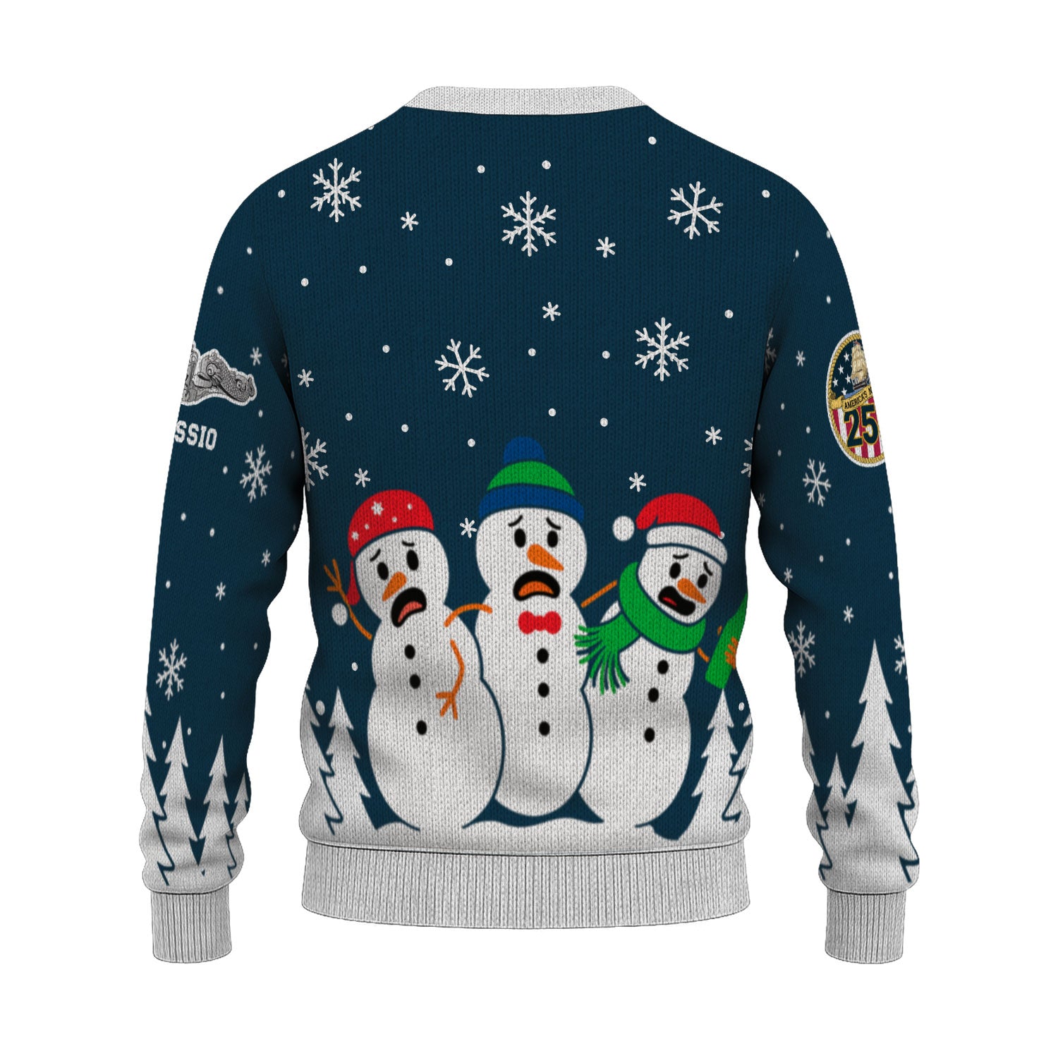 Personalized US Navy Christmas Ugly Sweater KAUST22