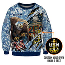 Personalized US Navy Sweatshirt KASTS02