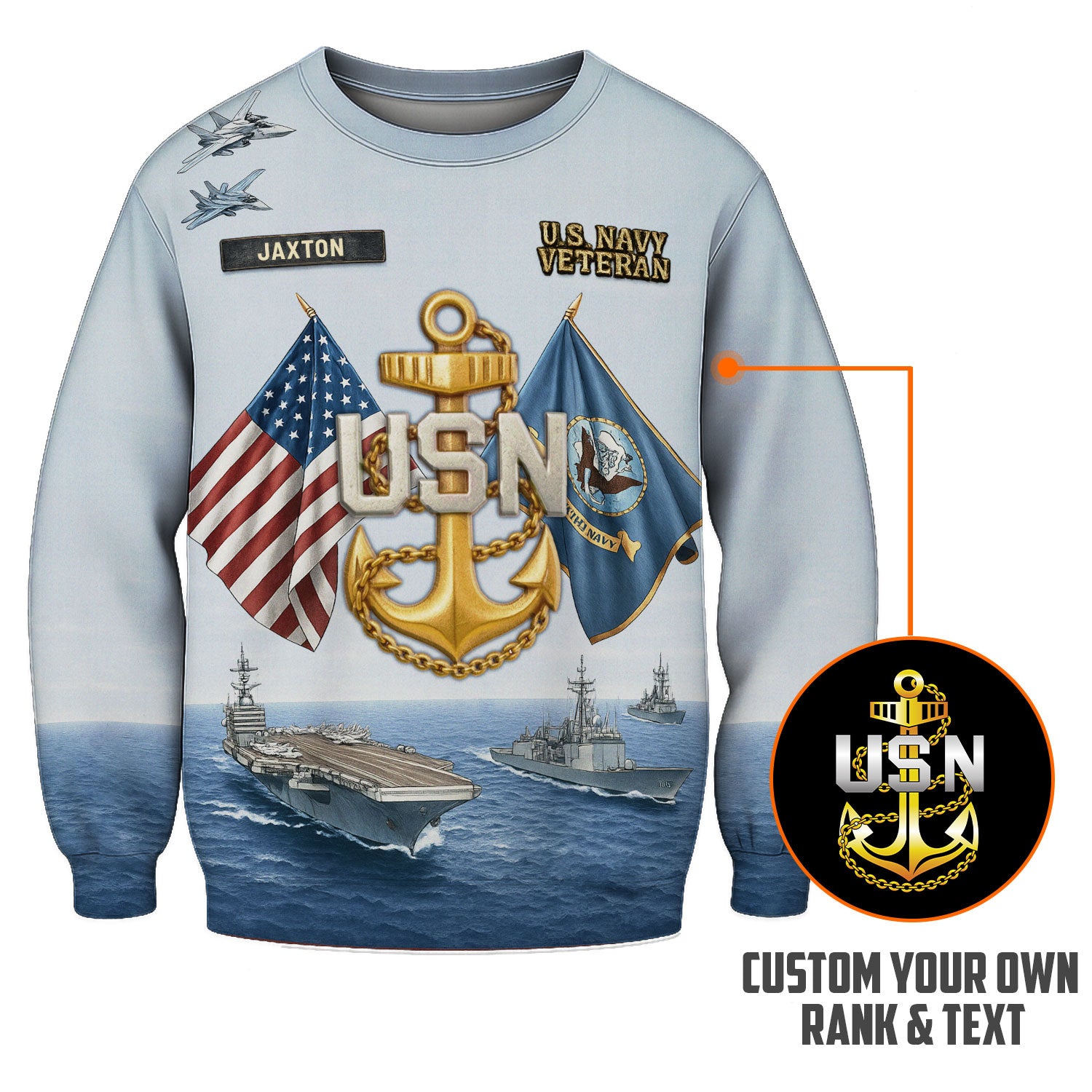 Personalized US Navy Sweatshirt KASTS06