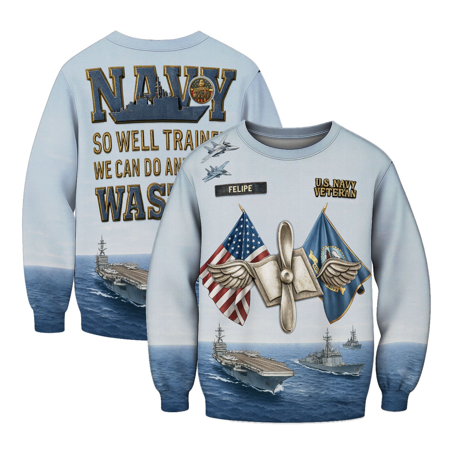 Personalized US Navy Sweatshirt KASTS06
