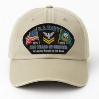 Premium Washed Denim Cap – Embroidered-Effect Print DC005