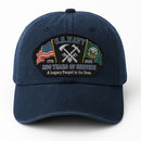 Premium Washed Denim Cap – Embroidered-Effect Print DC005