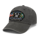 Premium Washed Denim Cap – Embroidered-Effect Print DC005