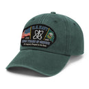 Premium Washed Denim Cap – Embroidered-Effect Print DC005