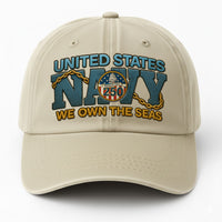 Premium Washed Denim Cap – Embroidered-Effect Print DC006