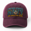 Premium Washed Denim Cap – Embroidered-Effect Print DC006